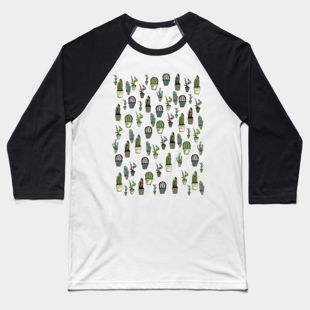 Cactus Baseball T-Shirt by msmart